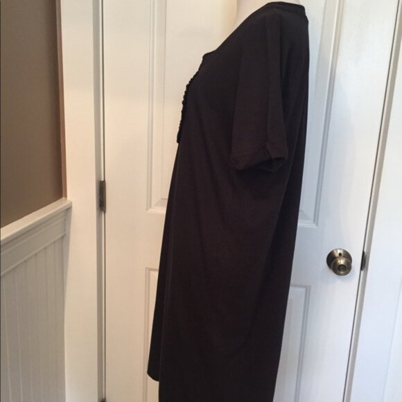 SEE BY CHLOE DRESS BLACK JERSEY KNIT SHIFT ITALY 46 US 10 - Picture 3 of 8